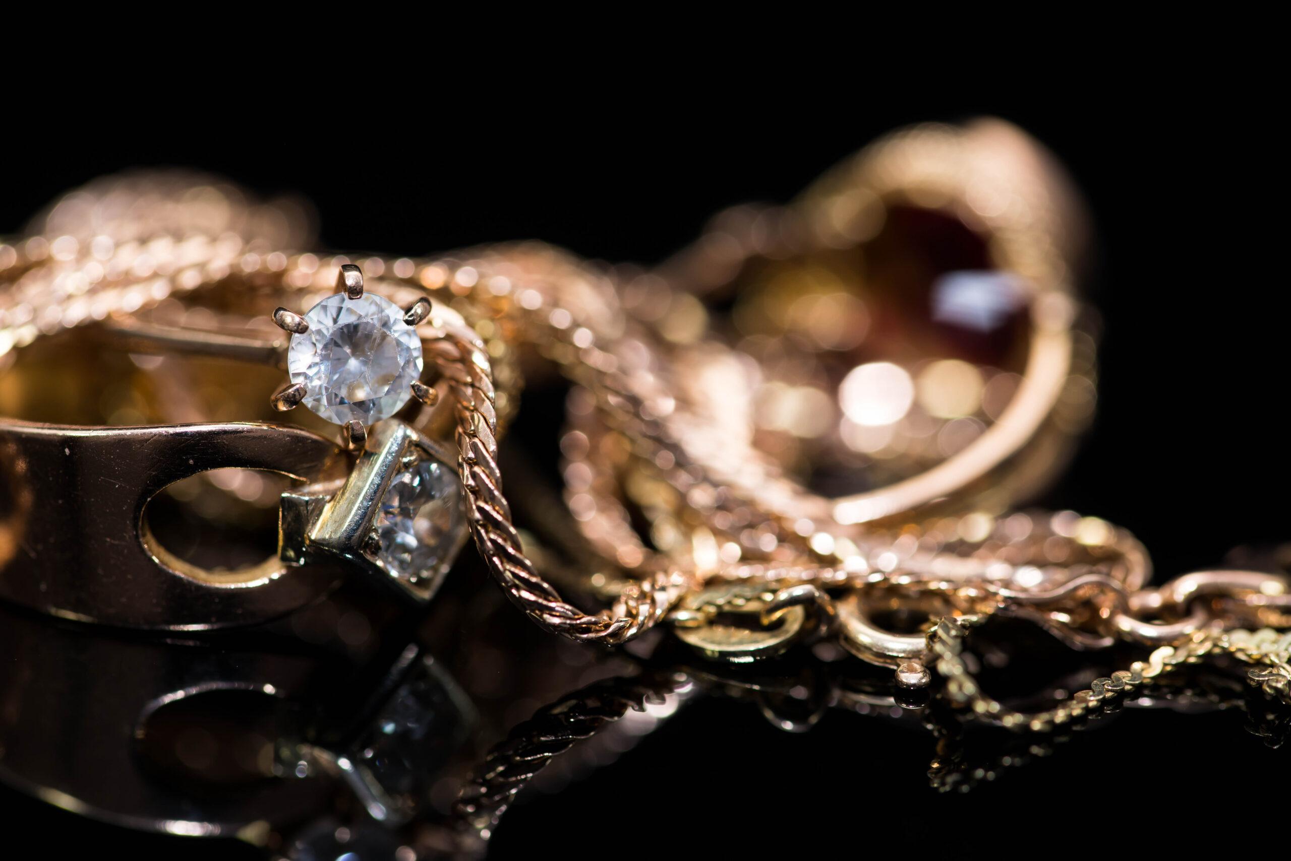 Real,Gold,Rings,With,Diamonds,,Gold,Chains,Close,Up,Shot | | | heirloom, piece, ring |Madison Jean Jewelers